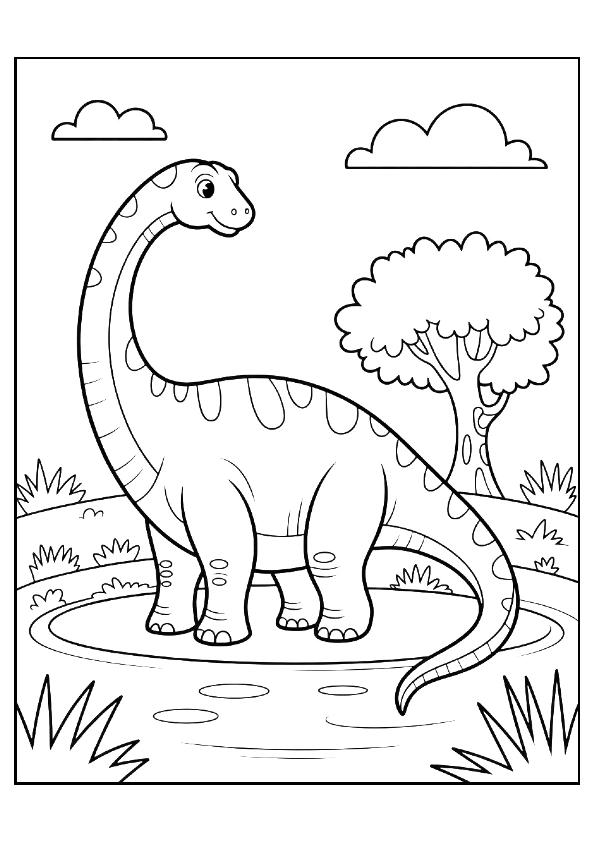 Vidutinis spalvinimo rinkinys: Dinozaurai