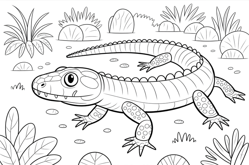 Crawling reptile