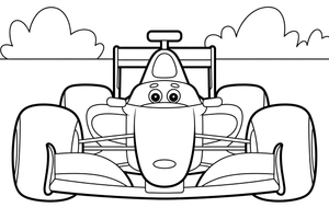 Formulės 1 bolidas – Formulės 1 greičio spalvinimo paveiksliukas