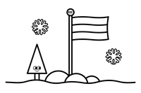 Vėliavos pakėlimo ceremonija – Lietuvos valstybės atkūrimo dienos spalvinimo paveiksliukas