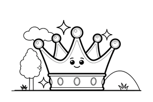 Spindinti princesių karūna – princesių karališkų akimirkų spalvinimo paveiksliukas