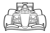 Formulės 1 lenktynių startas – Formulės 1 greičio spalvinimo paveiksliukas