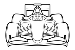 Formulės 1 lenktynių startas – Formulės 1 greičio spalvinimo paveiksliukas