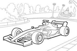 Formulės 1 apdovanojimų pakyla – Formulės 1 greičio spalvinimo paveiksliukas