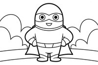 Marsiečio tėčio superherojus – marsiečio pramogų lauke spalvinimo paveiksliukas