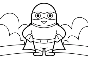 Marsiečio tėčio superherojus – marsiečio pramogų lauke spalvinimo paveiksliukas