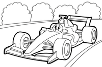 Formulės 1 avarija – Formulės 1 greičio spalvinimo paveiksliukas