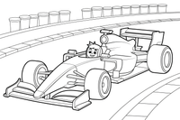 Formulės 1 avarija – Formulės 1 greičio spalvinimo paveiksliukas
