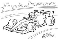 Formulės 1 šalmas – Formulės 1 greičio spalvinimo paveiksliukas